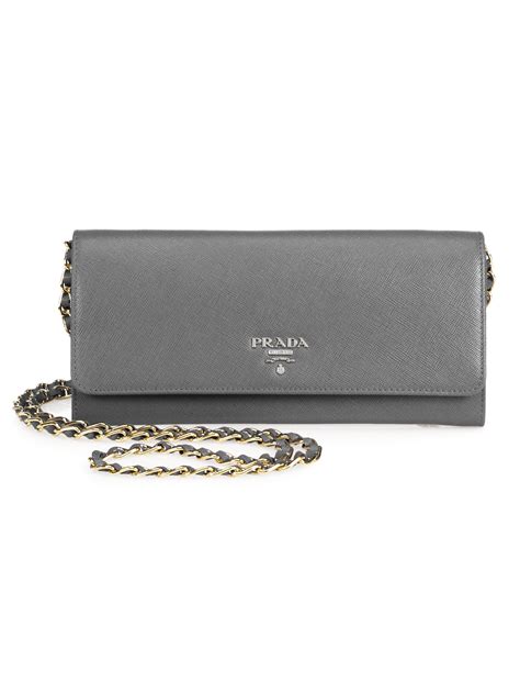 prada metal chain wallet|Prada small wallet price.